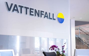 Receptionen i Vattenfalls huvudkontor i Solna Receptionen i Vattenfalls huvudkontor i Solna