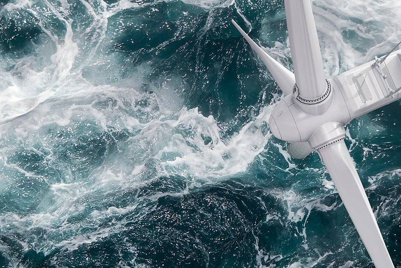 An offshore wind turbine An offshore wind turbine